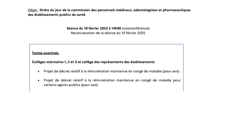Réunions du CSPM des 10 & 19 février 2025 - Le compte-rendu de JM